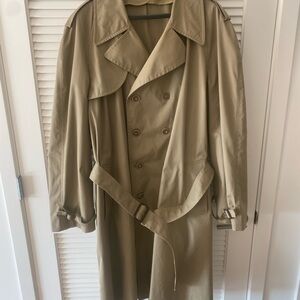 London Fog Beige Double-Breasted Trench Coat